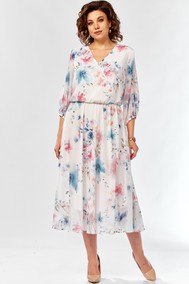 Модель 2463 белый принт цветы Элль-стиль