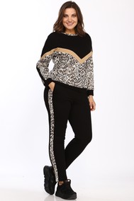 Модель 1753/1 Черный с бежевым Леопард Lady Style Classic
