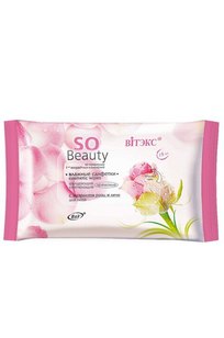 Влажные салфетки для лица очищающие смягчающие «SO BEAUTY» 15 шт