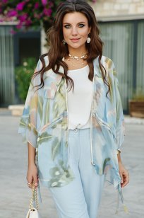 Модель 27853-1-1 голубой, молочный, принт VITTORIA QUEEN