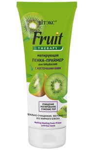 Матирующая пенка-праймер для умывания с косточками киви