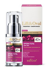 Крем-гель для век «Гиалуроновое разглаживание» Lift&Oval 40+ 30 мл