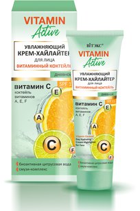 Увлажняющий КРЕМ-ХАЙЛАЙТЕР для лица ВИТАМИННЫЙ КОКТЕЙЛЬ, SPF 15, дневной