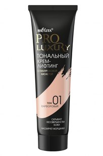 Тональный крем-лифтинг с гиалуроновой кислотой тон 01 фарфоровый PROLUXURY